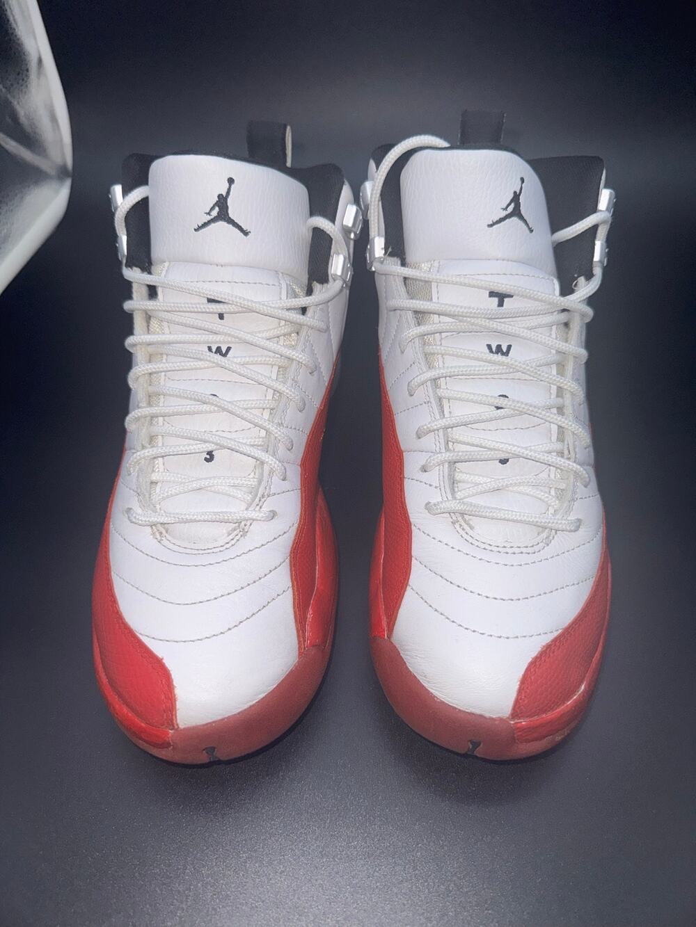 Air Jordan 12 Retro Cherry 2023 GS Size 7Y White Red 153265-116